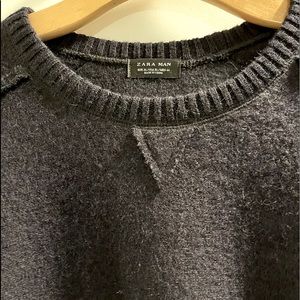 Zara Man navy blue wool sweater